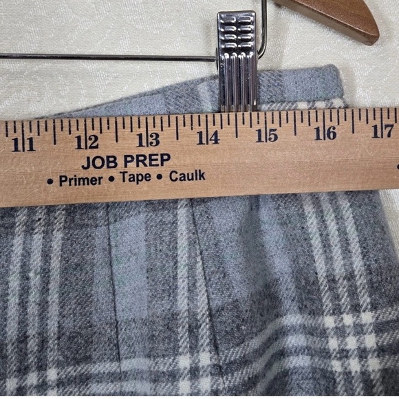 Talbots Blue and Gray Plaid Pencil Skirt - Picture 5 of 7